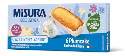 Misura Plumcake allo Yogurt Dolcesenza | Senza Zuccheri Aggiunti | Confezione da 190 grammi