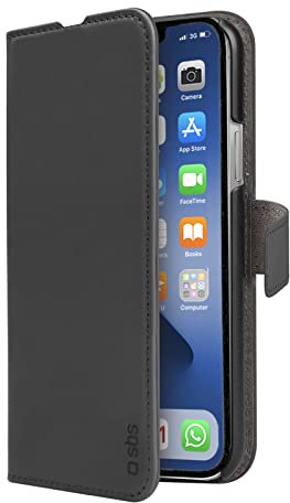 SBS iPhone 13 Pro Hülle schwarz - Wallet Stand Klapphülle - Handyhülle Schutzhülle Case