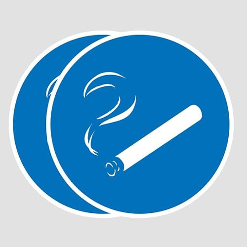 2 Autocollant de 5 CM Panneau Zone Fumeur obligatoire
