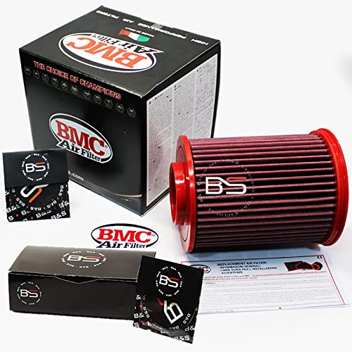 B&S Kit Filtro Aria Sportivo Aspirazione Rigenerabile Lavabile FB559/08 con Profumatore Interni