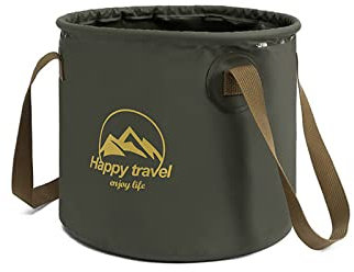 GOXAEEE Faltbare Camping Waschschüssel 10L/20L, Outdoor Faltschüssel, Faltbarer Eimer Camping, Universell als Camping Spülschüssel, Waschschüssel, Spülwanne, Grün 10L
