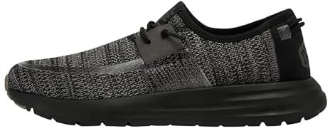 HEYDUDE - Sirocco Sneaker Herren - Schuhe mit Easy-on Lace System, Black Night, 48 EU