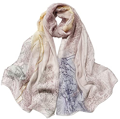FAIRYGATE Chiffon Stola Seidenschal Damen Chiffon Lange Georgette Seidentuch Schals Stola Schal Damen 39008