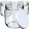 KADAX Lot de 24 pots à confiture avec couvercle à visser, 425 ml, bocaux de conservation pour confitures, confitures, miel (blancs)