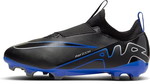 Nike DJ5617-040 JR Mercurial Vapor 15 Academy Black/Chrome-Hyper Royal Uomo, Black/Chrome-Hyper Royal EU 36
