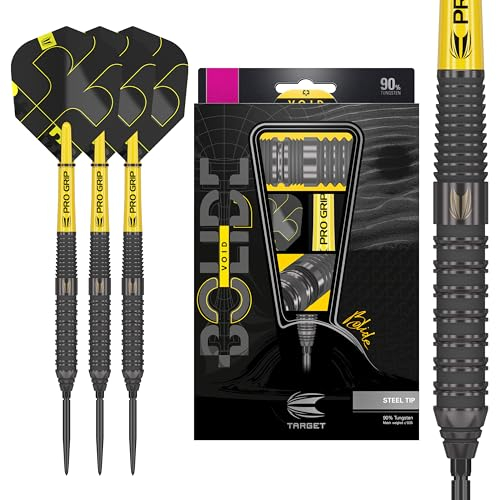 Target Darts Bolide Void 90% Tungsten Dart Set, Stahlspitzen-Swiss-Point-Darts | Barrel 02, 23G | Professionelle Dart-Sets, Schwarze Darts, Swiss-Point-Werkzeug im Lieferumfang enthalten