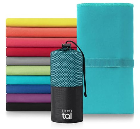 Blumtal Mikrofaser Handtuch XXL 200x100 cm - Handtücker Microfaser schnelltrocknend - optimales Fitness Handtuch/Strandtuch Mikrofaser/Gym Towel - Reisehandtuch kompakt - Petrol