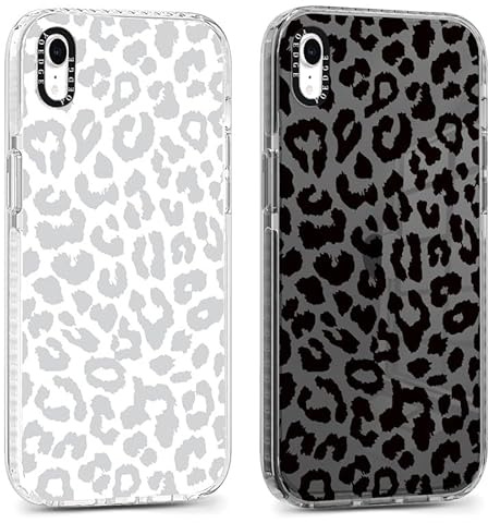 Yoedge 2 Stück Handyhülle für iPhone XR Hülle 6,1, Leopard Muster Frauen Mädchen Aesthetic Handyhülle, Transparent Dünn Weich Silikon TPU Slim Fit Stoßfest Kratzfest Schutzhülle für iPhone XR