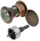 HOJLKLD Türspion, Türspion, massives Messing, 220-Grad-Guckloch mit 3,8 cm Bohrer für 3,8 cm bis 5,4 cm Türen, Türspion mit Sichtschutzabdeckung (Ölgeriebene Bronze)