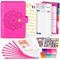 Classeur Budget Francais A6 Enveloppe Budget Planner - Carnet Budget avec Pochette Budget, Budget Planner Francais Complet pour Économiser de l'Argent, Planifier vos Dépenses, Style Mandala (rose)