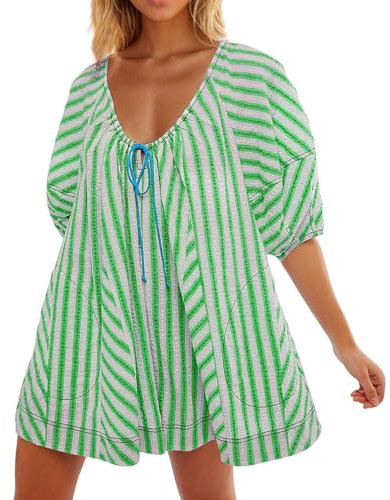 Jumpsuits für Damen, elegant, lässig, mit Shorts, Kleid, Romper, Doop, Sommer, trendig, 2024, Damen-Outfits Spaghetti Top (Green, XL)