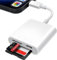 2-in-1 SD & TF Card Reader for iPhone, iPad, and Camera - Plug and Play Adapter for Memory Cards