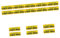 Mobestech 16 STK Reflektierende Autoaufkleber Karosseriestoßstangen Wiederverwendbarer Beweglicher Autoaufkleber Aufkleber Für Autos Magnetische Fahrzeugaufkleber Reflektierende Folie Yellow