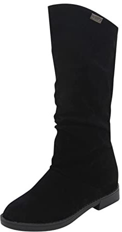 riou Stivali Donna Gambale Curvy Pianta Larga Stivali Donna Texani Alti Pelle Zeppa Pelle Stivali Donna Scarponcini Donna Stringati Stivaletti Invernali Snow Boots Stivali da Neve