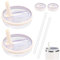Stanley Cup Lid, Leak-Proof, Pack of 2, Reusable Dustproof Replacement Lid with Straw for Stanley Cup Accessories (White)