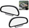 2pcs Espejo de Punto Ciego del Coche de Gran Angular Ajustable Espejo Auxiliar Retrovisor de 360 Grados, Visión Amplia, Seguridad Mejorada en la Conducción (Negro)