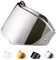 Helmvisier für FF900 Valiant 2,Motorradhelm Visier,Motorrad Windschutz Helm Objektiv,Helm Visier mit Anti-Beschlag-Nagelbefestigung (Chrom Silber)
