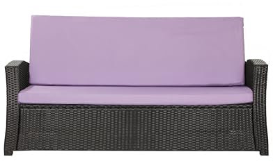 Setgarden® Bankauflage Polyrattan Gartenbank Sitzauflage, Bequeme Sitzauflagen für Gartenbänke – perfekte Auflagen für Ihr Gartensofa oder Ihre Hollywoodschaukel (Hellviolett, 130x60x50 cm)