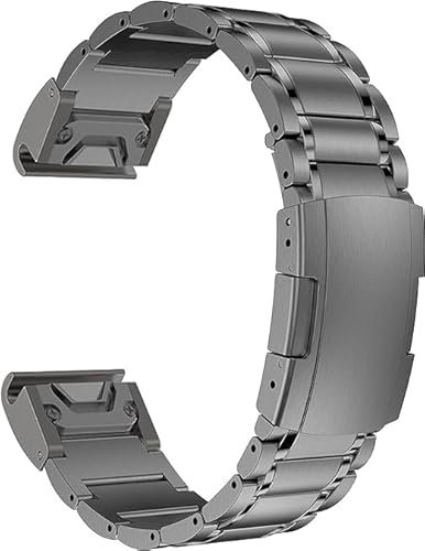 synsing Titan Armband 22mm Kompatibel mit Fenix 8 47mm/E 47mm/7/6 Pro/5 Plus/Forerunner 965 955, 26mm Metall-Uhrenarmband mit Schnellverschluss Kompatibel mit Fenix 8 51mm/Enduro 3 51mm/7X Pro/6X Pro