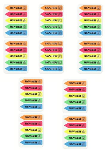 Hier Unterschreiben Aufkleber Bunte Hier Unterschreiben Tabs Datum Hier Aufkleber Tabs Buchseitenmarkierung Lesezeichen Datei Tabs