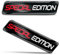 Biomar Labs 2 x 3D Gel Silikon Aufkleber Stoßstange Aufkleber Abziehbilder Emblem Tuning für Auto Motorrad Helm Fahrrad Sonderausgabe Schwarz Rot Weiß Special Edition KS 118