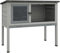 PawHut Hasenstall Kaninchenstall aus Tannenholz Winterfest Hasenkäfig mit aufklappbar Dach 84x43x70 cm Kaninchenkäfig Outdoor Kleintierstall für Hasen Kaninchen Meerschweinchen Grau