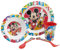 Disney Mickey Mouse 5-Piece Kids Tableware Set – Reusable PP Plate, Bowl, Tumbler (260ml) & Cutlery – BPA-Free, Microwave & Dishwasher Safe, Eco-Friendly – Ideal for Lunch & Dinner – for Children 4+