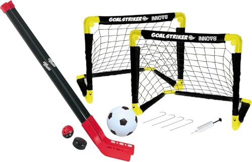 Generisch Spiel AG Hockey Set Street und Feldhockey 2 Tore 2 Bälle 2 Hockeyschläger 1 Fußball
