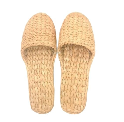 Chanclas de Tejido de Paja Para Mujer Zapatillas tejidas hechas a mano, zapatos de paja, zapatillas creativas for el hogar for hombre y mujer, zapatillas naturales de ocio per Indoor ed Outdoor(6)