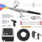 Trsaow Kit aérographe avec compresseur d'air, aérographe haute pression 36 PSI, ensemble aérographe double action avec buses de 0,2, 0,3 et 0,5 mm, support aérographe