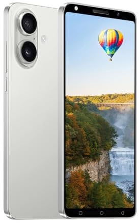 WRTogo Cheap Mobile Phones, 5.0 incell HD Display, Dual SIM, 16GB ROM/(Expandable up to 128GB), Android OS, Dual Camera, Face Unlock Cell Phone (White)