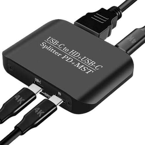 HD – -Anschluss, Station mit digitalem Anschluss, tragbar, 4 K @ 60 Hz für Bildschirm PC Laptop Telefon und Arbeit