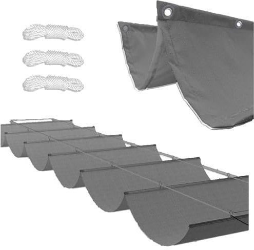 Einziehbar Welle Sonnensegel Verstellbar Aufrollbar Schattenabdeckung mit Ösen und Kordel Sonnenschutz Wasserdicht UV-beständig Outdoor Pergola Markise für Garten Terrasse Sand (1x2M,Gray)