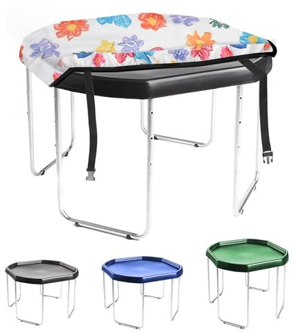 Hoedia Tuff Tray Cover, 100x100x10cm Universal Fit To Any Tuff Tray Size, All Weather Oxford Tear-Resistant Material with Windproof Buckles Outdoor Tuff Spot Cover (Multi-flower, 100×100×10cm)