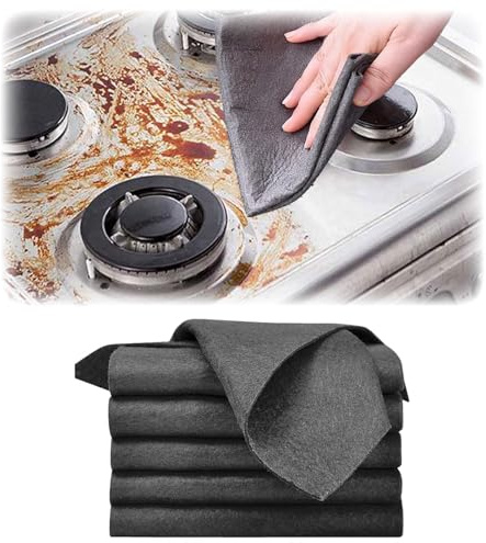 Magisches Reinigungstuch [5] Stück, Wunder Tuch zum Fensterputzen & Haushalt - Wiederverwendbar, Fusselfrei und Streifenfrei für Glas, Auto, Küche, Staub