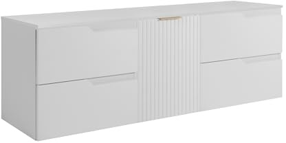 RODAN Schrank Weiß Möbelstück | Moderne Möbel, Bastelregal, Bastelplatte 160 x 57 x 46 cm