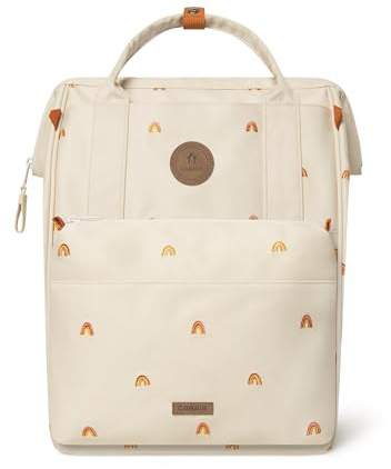 Cabaïa Wickelrucksack - Medium 18L - 3L Isoliertasche, Kinderwagenbefestigungen - Design & Wasserabweisender Babyrucksack - Bristol Cream