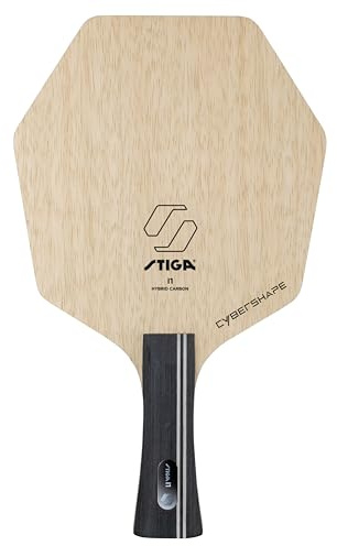 STIGA I1 Hybrid Carbon Cybershape - Madera de Ping Pong | Cybershape con mayor punto dulce, carbono híbrido e innegra™, retroalimentación precisa, menos vibraciones, alto control