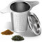 Yoassi Extra Fine 18/8 Stainless Steel Tea Infuser Mesh Strainer with Large Capacity & Perfect Size Double Handles for Hanging on Teapots, Mugs, Cups to Steep Loose Leaf Tea and Coffee