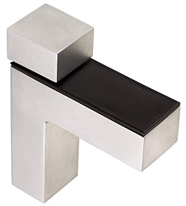 2 Stück SO-TECH® Glasbodenhalter HULK Chrom matt Glasbodenträger Bodenträger für Glas- und Holzböden bis max. 45 mm Stärke
