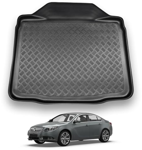 NOMAD Boot Liner Mat for Vauxhall Insignia Saloon 2008-2017 | [Models with space saver wheel/Tyre Repair kit], Tailored PE Car Boot Protector Tray, Waterproof Raised Edge Mat