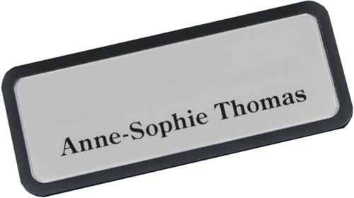 Namensschild magnetisch, in 10 Farben verfügbar (schwarz)