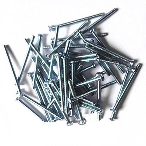 ALi's DIY M3.5 Long Electrical socket Screws Slotted Bright Zinc Plated (BZP) Raised CSK Head, 50 mm - Pack of 10 Screws