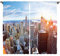 ABAKUHAUS New York Rustikaler Vorhang, Finanzviertel, Wohnzimmer Universalband Gardinen mit Schlaufen und Haken, 280 x 175 cm, Himmelblau