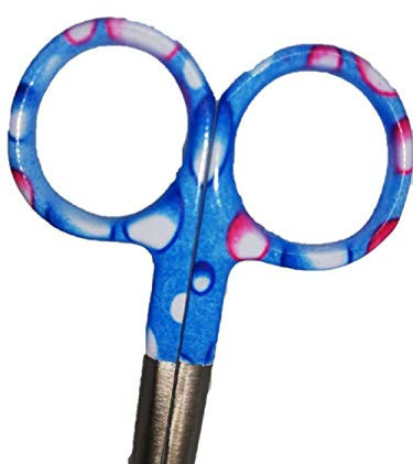 Krankenschwesternschere, lackierter Griff, ca. 13 cm, Blau