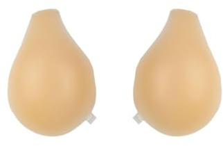 Bye Bra Reggiseno Adesivo, Coppe di Sollevamento in Silicone, Reggiseno Push-Up Senza Spalline, Riutilizzabile, Senza Schienale, Invisibile, Reggiseno Appiccicoso, M E XL, Beige (B)