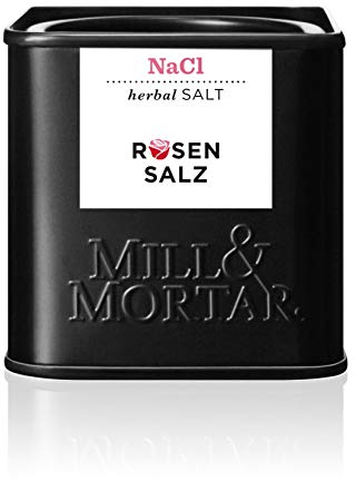 Mill & Mortar Rosen Flockensalz - Bio Salz mit Rotwein und Rosenblüten - 70 g