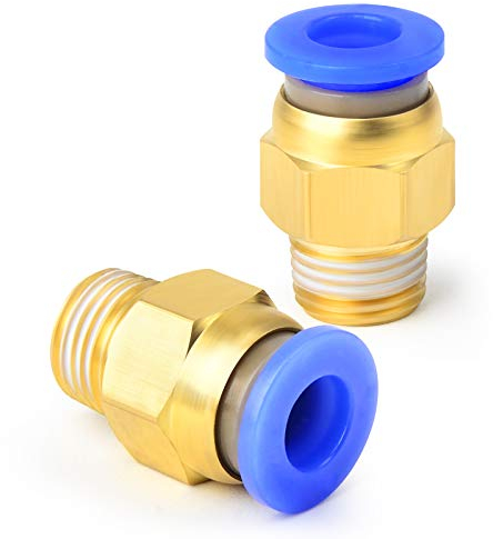 TAILONZ PNEUMATICI Raccordi a innesto rapido con tubo diritto maschio da 4 mm OD x 1/8 BSP PC4-01 (confezione da 10)