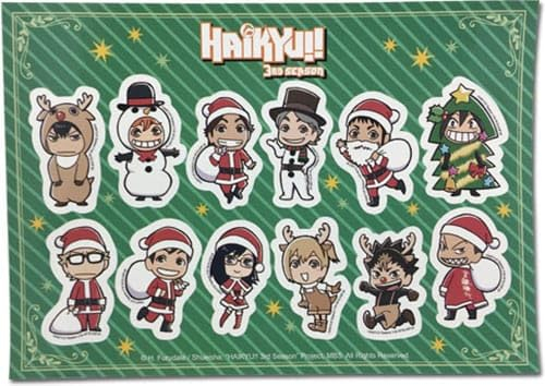Haikyu!! S3 X'Mas SD Gruppen-Aufkleber-Set, 12,7 x 17,8 cm