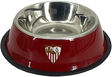 Sevilla Fußball Club, Futternapf und Tränke für Hunde, Maße 22 cm, offizielles Produkt Sevilla Fußball Club, Rot (CyP Brands)